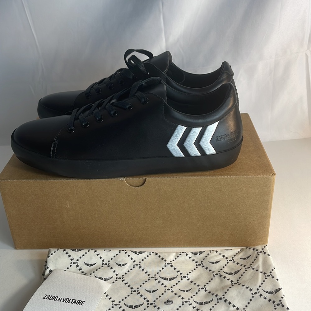 Zadig and Voltaire leather black sneakers Fred Arrow SGAB1751H